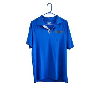 Under Armour Heat Gear Loose Fit Golf Polo Shirt Short Sleeve Blue Size Small